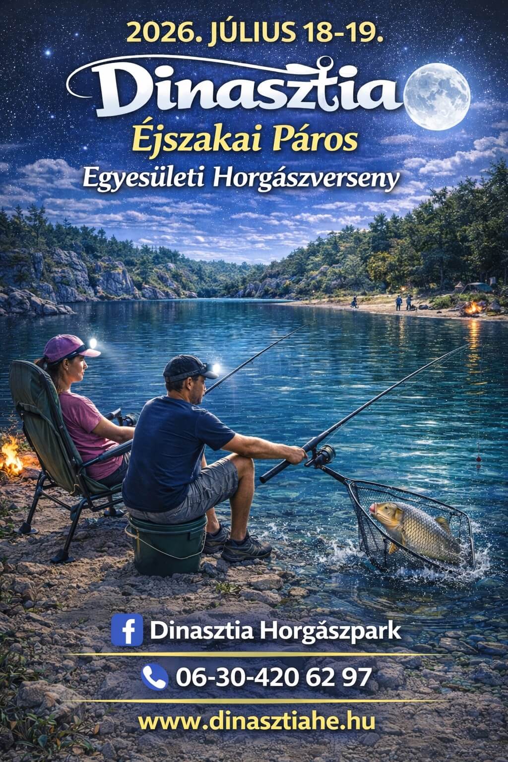 dinasztia ejszakai paros egyesuleti horgaszverseny grafika
