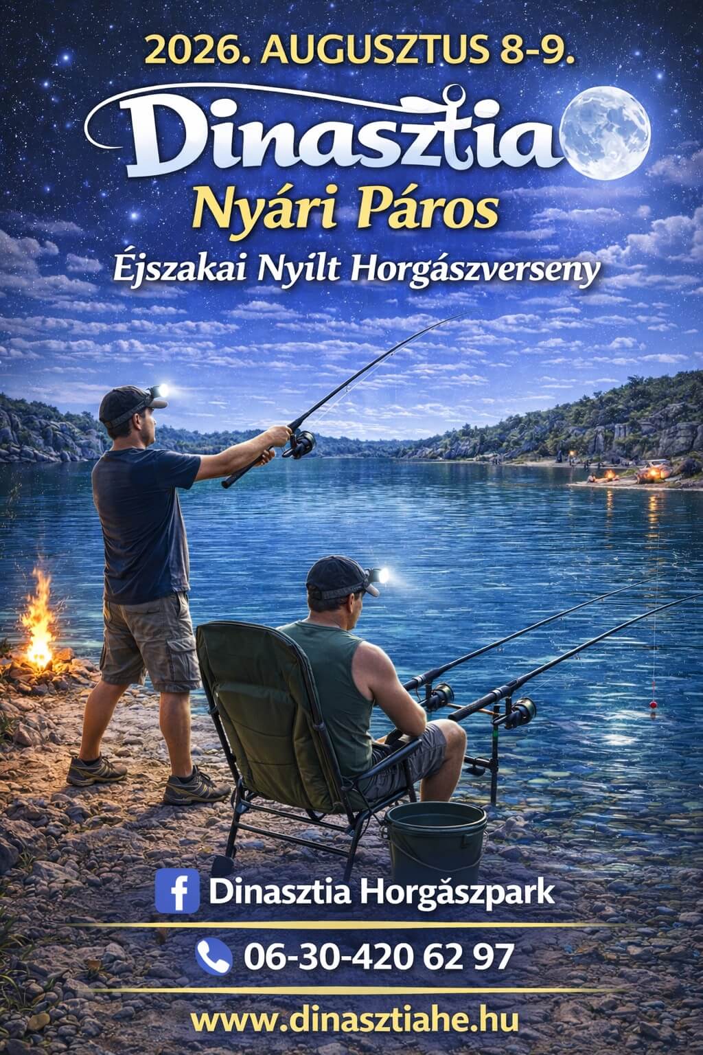 dinasztia ejszakai paros nyilt horgaszverseny grafika